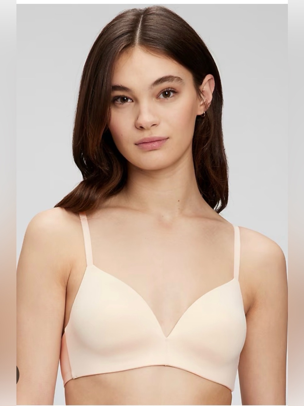 NWT Gap Body Wireless T-Shirt Crème Bra Size 36C